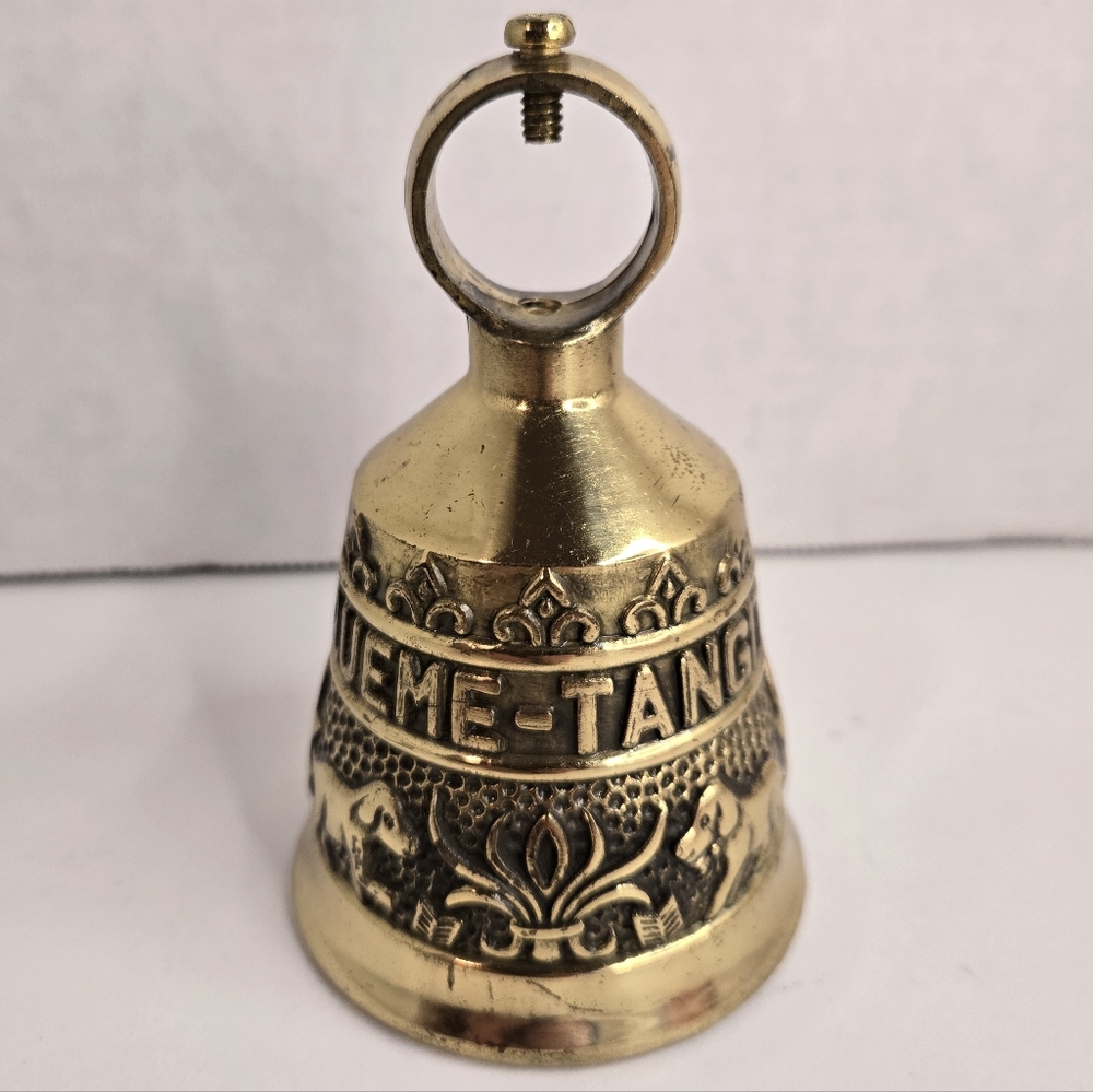 Vtg Monastery Brass Bell Vocem-Meam-A Queme-Tangit, Whoever Touches Me Will Hear
